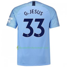 Günstige Fußballtrikots Manchester City G.Jesus 33 2018-2019 Kurzarm Heimtrikotsatz kaufen